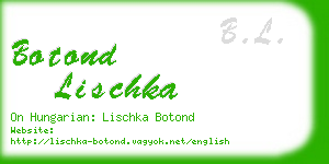 botond lischka business card